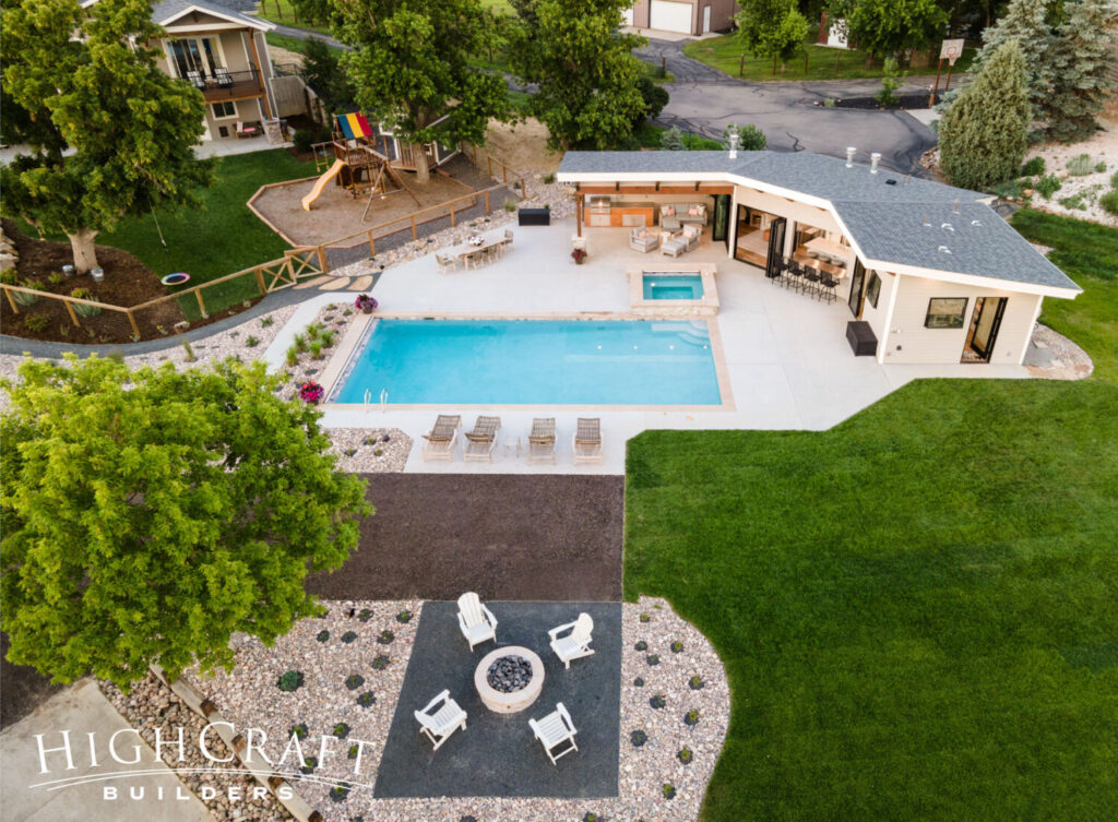 Contemporary Pool House with Indoor-Outdoor Living - HighCraft