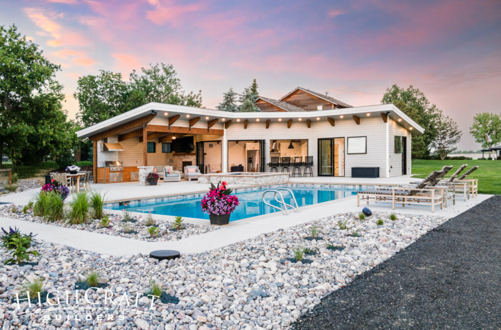 Contemporary Pool House with Indoor-Outdoor Living - HighCraft