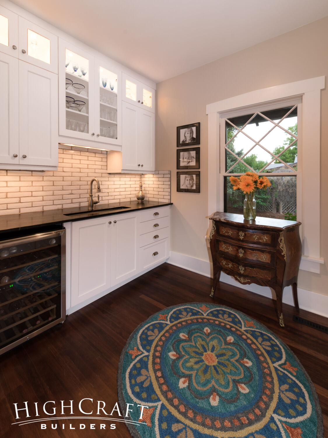 Old-Town-Bungalow-Wet-Bar-White-Cabinets-Subway-Tile