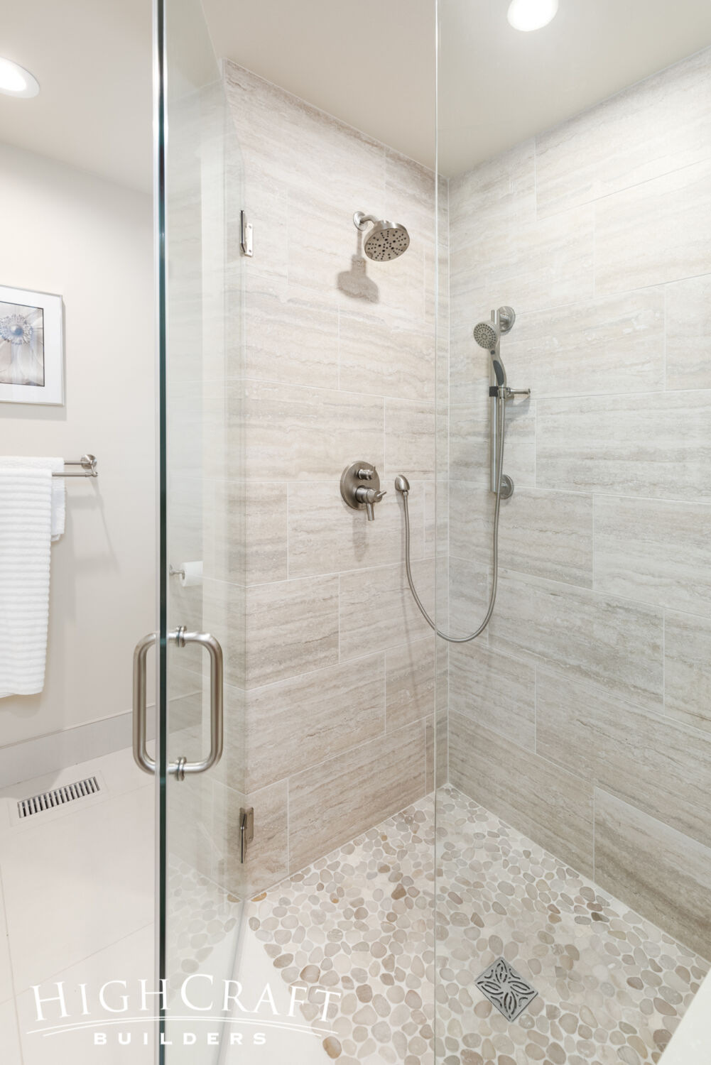 Small-Lot-Master-Suite-Addition-Pebble-Mosaic-Shower-Pan