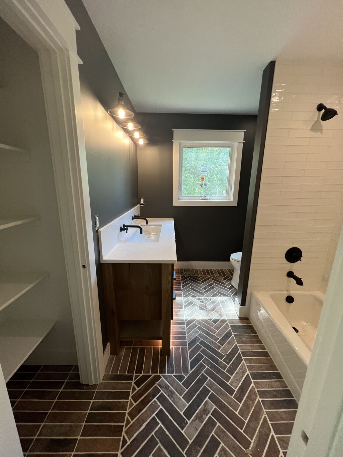 bathroom-remodel-brick-paver-flooring-progress
