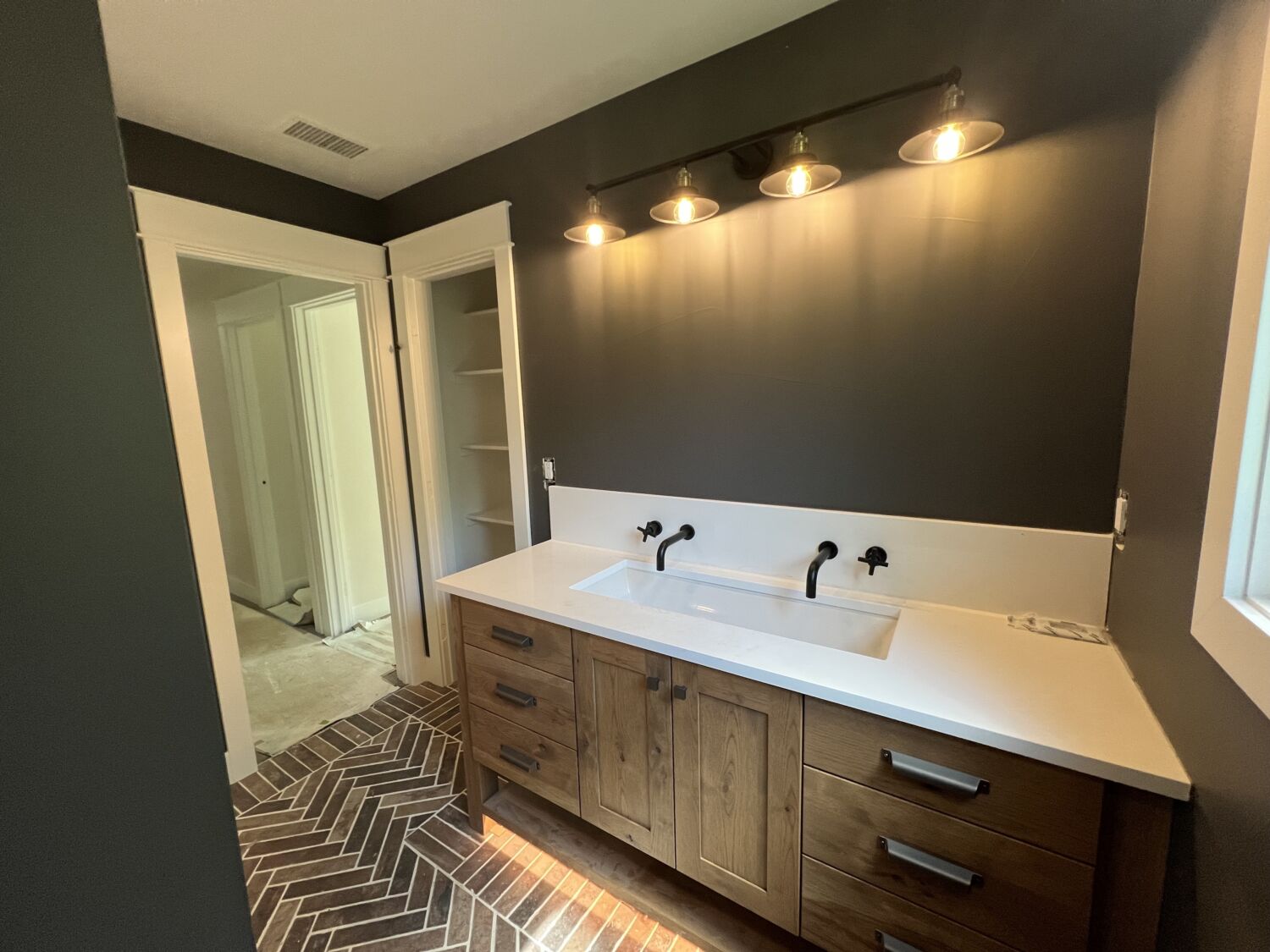 bathroom-remodel-vanity-brick-paver-flooring-progress