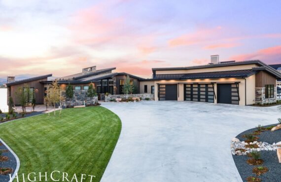 custom-home-builder-near-me-berthoud-exterior-aerial-front-garage-lighting