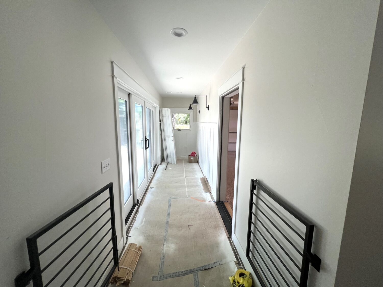 home-remodel-mudroom-hallway-gates-for-dog-progress