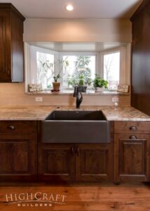 traditional-kitchen-remodel-gray-granite-composite-apron-sink