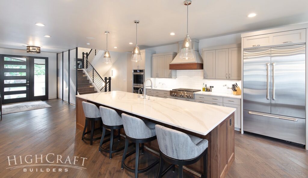 loveland custom home kitchen remodel quartz counter island