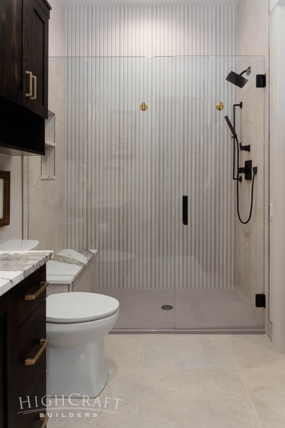 custom-home-builder-red-feather-lakes-bathroom-ribbed-tile-shower